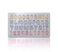 UNICRAFTALE Metal Letter Stencils for Drawing Cute Alphabet Drawing Templates Stainless Steel Reusable Number Templates 17.7x10cm for DIY Scrapbooking Carving Engraving Wood Burning
