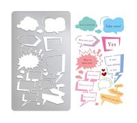 UNICRAFTALE Metal Stencil for Craft Dialog Box Stencils for Journaling Stainless Steel Reusable Templates Metal Drawing Stencils for DIY Wood Burning Carving Scrapbooking Engraving