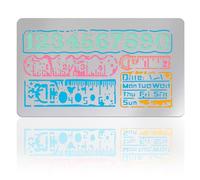 UNICRAFTALE Metal Stencil for Craft Wood Burning Numbers Stencils for Journaling Scales Dimensions Stainless Steel Reusable Template for Drawing Carving Scrapbooking on Wood Paper Fabric
