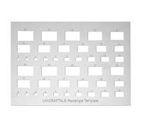 UNICRAFTALE Metal Stencil Rectangle Template Square Cutouts Stencil 304 Stainless Steel Journal Stencils Geometric Template Painting Stencils for DIY Scrapbooking Photo Engraving Jewelry