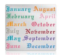 UNICRAFTALE Metal Stencil Reusable Gothic Month Stencils for Painting Stainless Steel Dies Stencils Template for DIY Scrapbooking Photo Album Decorative DIY Paper Card