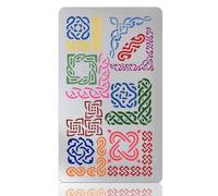 UNICRAFTALE Metal Stencil Runes Corners Stencils Stainless Steel Reusable Template for Journaling Border Pattern Stencils for DIY Scrapbooking Wood Burning Carving Wall Drawing