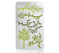 UNICRAFTALE Metal Stencil Tree Branches Elements Stencils Reusable Tree Templates for Summer Stainless Steel Template for Summer DIY Scrapbooking Photo Album Decorative Paper Card