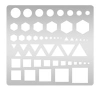 UNICRAFTALE Metal Stencil Triangle Metal Template Square Cutting Dies Stencils Circle Drawing Template Stainless Steel Journal Stencil Mixed Geometric DIY Paper Card for DIY Scrapbooking Photo Album