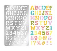 UNICRAFTALE Metal Stencils for Craft Wood Burning Alphabet and Number Stencils Stainless Steel Reusable Template Letter Stencil for Journaling Drawing Airbrush Carving Engraving Scrapbooking