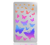 UNICRAFTALE Metal Stencils for Craft Wood Burning Butterfly Stencils Stainless Steel Reusable Templates for Journaling Drawing Airbrush Carving Engraving Scrapbooking 10cm Wide