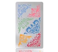 UNICRAFTALE Metal Stencils for Craft Wood Burning Flower Corner Stencils Stainless Steel Reusable Lace Border Templates for Journaling Drawing Engraving Scrapbooking 10cm Wide