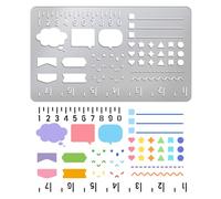 UNICRAFTALE Metal Stencils for Craft Wood Burning Journal Stencil Stainless Steel Reusable Line and Lists Template Dialogue Boxes Wood Carving Template for Scrapbooking Decorative