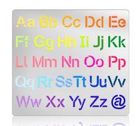 UNICRAFTALE Metal Stencils Reusable Alphabet Templates 304 Stainless Steel Wood Burning Stencils with 26 Capital Lower Letters Templates for Crafts Art Projects Wood Carving Drawing Engraving
