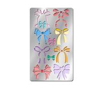 UNICRAFTALE Metal Stencils Reusable Bowknot Painting Templates Burning Stencils for Wood Carving Scrap Booking Festival Art Projects Drawing Engraving Long 17.7cm