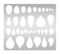 UNICRAFTALE Metal Teardrops Cutouts Stencil Drawing Metal Template Stainless Steel Journal Stencils Geometric Template Painting for DIY Scrapbooking Photo Engraving Jewelry
