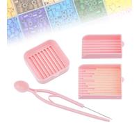 UNICRAFTALE Mini Fuse Beads Picking Tray Kit for Jewelry Bracelet Crafting | Light Coral,Single Needle Tweezer,2Pcs Bead Scoop,Aligner Tray,Plastic Material,Sorting Tools For Diy Crafts