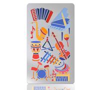 UNICRAFTALE Musical Instruments Stencil Music Note Metal Stencil for Journaling Wood Burning Stainless Steel Rock Music Reusable Templates for Carving Engraving Scrapbooking