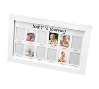 UNICRAFTALE My First Year Baby Picture Frame 12 Months Baby Picture Frame for Newborn First Twelve Months Nursery Photo Collage for Photo Memories 1st Birthday Mothers Day Gift 33.6x20cm