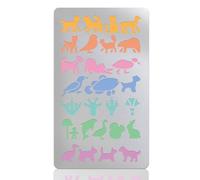 UNICRAFTALE Pet Meta Cute Animal Painting Stencil Stainless Steel Drawing Painting Art Stencil Cat Dog Bird Reusable Drawing Template for Scrapbooking Diary Journal