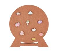 UNICRAFTALE Pin Board Ferris Wheel Cork Board Bulletin Display Board Cork Badge Display Camel Wall Mounted Cork Board for Brooch Pin Storage Home Office School Wedding Decoration 27.5x25x0.95cm