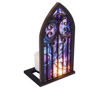UNICRAFTALE Purple Dragon Books Nook Fantasy Book Insert Stained-Glass Dragon Decor Bookshelf Book Store Decor Acrylic Window Shape Gift for Bookish Collectors Booklovers Reader 12x9x22.8cm
