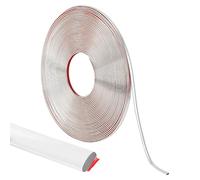 UNICRAFTALE PVC Quadrant Trim 10m Flexible Moulding Wall Corner Trim Self Adhesive Silver Molding Wall Trim Ceiling Molding Trim Peel and Trim Molding for Shelf Liner Dresser Drawer Locker 8mm Wide