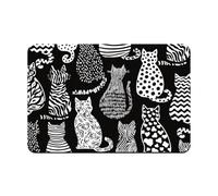 UNICRAFTALE Rectangle Rug Runner 40x60cm Cat Shape Anti-Slip Backing Sponge Floor Mat Diatomaceous Mud Mat Kitchen Rugs Waterproof for Bathroom Floor Doormat Home Decor