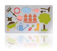 UNICRAFTALE Retro Metal Stencils for Wood Burning Stainless Steel Reusable Template Garden Stencils for DIY Engraving Painting Embossing Journaling Bookmark