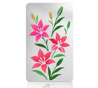 UNICRAFTALE Retro Metal Stencils for Wood Burning Stainless Steel Reusable Template Lily Flower Alphabet Stencils for DIY Engraving Painting Embossing Journaling Bookmark