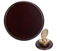 UNICRAFTALE Round Wood Display Base for Trophy Sculpture Artifact Display | Solid Walnut Ogee Edge 18cm Diameter for Vase Sculpture