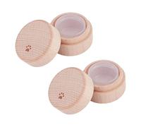 UNICRAFTALE Small Cremation Urn 2.01x1.4 Inch Paw Prints Pet Ashes Urn Wooden Memorial Ashes Holder with Acrylic Box Mini Keepsake Ash Container for Ash