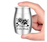 UNICRAFTALE Small Urns Mini Cremation Human Ashes Holder Hearts Dog Paw Prints Pet Stainless Steel Memorial Keepsake Ash Funeral Urn for Pet Small Ashes Urns for Human Family Friends Pets Memorial