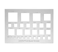 UNICRAFTALE Square Cutouts Stencil Metal Stencil Rectangle Template Stainless Steel Journal Stencils Geometric Template Painting Stencils for DIY Scrapbooking Photo Engraving Jewelry