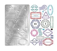 UNICRAFTALE Stamp Postmark Travel Metal Stencil for Craft Wood Burning Stainless Steel Journaling Painting Reusable Template for Engraving Drawing Scrapbooking on Wood Paper Fabric