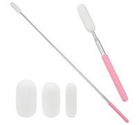 UNICRAFTALE Telescoping Sponge Stick for Pottery to Remove Excess Water from Tall or Narrow Pottery Pink Stainless Steel Telescopic Handle with 3 Pcs Replacement Absorbent Sponge Head