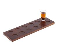 UNICRAFTALE Tequila Shot Board Glass Holder Wooden Flight Glass Cup Tray 12pcs Shots Tequila Gifts Bar Serving Trays for Restaurant Bar Kitchen Party Family Gathering