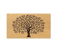UNICRAFTALE Tree of Life Welcome Door Mats Coir Outdoor Matt Front Door Mat for Outside Entry Non-Slip Doormat for Indoor Outdoor Home Bathroom Decor 76x43cm