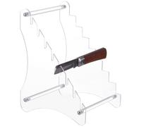 UNICRAFTALE Triceratops Knife Displays Acrylic Sword Display Stands Swords Katana Holder Fixed Blade Knife Collection Displays Stand Holder for Pocket Knife Organizer Home Decor