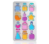 UNICRAFTALE Various Vessels Metal Stencil Reusable Glass Cups Decorative Storage Stencils Stainless Steel Template for DIY Scrapbooking Photo Album Decorative Paper Card