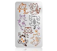 UNICRAFTALE Wall Climbing Kitten Metal Stencil Reusable Cute Kitten Stencils Stainless Steel Template for DIY Scrapbooking Photo Album Decorative Paper Card