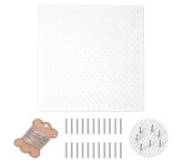 UNICRAFTALE Wire Bending Jig Wire Elements 15x15cm Square Acrylic Thread Winding Boards Floss Organizer with Metal Pegs and 5.2M Stainless Steel Wire for Jewelry Making and Wire Wrapping Supplies