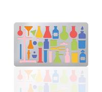 UNICRAFTALE Wood Burning Metal Stencils Chemistry Stainless Steel Reusable Templates Measuring Cup Drawing Mixed Shapes Template for DIY Scrapbooking Photo Album