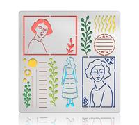 UNICRAFTALE Wood Burning Metal Stencils Templates Human Abstract Figure Drawings Reusable Templates for DIY Scrapbooking Photo Album Decorative Embossing Paper Card