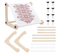 UNICRAFTALE Wood Embroidery Hoop Holder Adjustable Embroidery Table Stand Navajo White Cross Stitch Hoop Stand for Lap Or Table Cross Stitch Scroll Frame for Arts Crafts 300x300x14.5mm