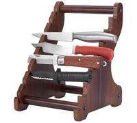 UNICRAFTALE Wood Knifes Display Stand Camel 8 Tier Knifes Block Blade Collection Display Holder Knifes Storage Rack Wooden Display Case for Knifes Collection Display Home Decoration 180x166x230mm