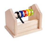 UNICRAFTALE Wood Masking Tapes Dispenser Craft Tape Dispenser with Slide Cutter Wood Adhesive Tape Dispensers Multi Roll Tapes Dispensers Taping Cutter for School Painting Office 148mm