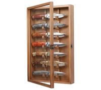 UNICRAFTALE Wooden Pocket Knife Display Case for Knife Collection