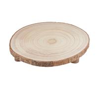 UNICRAFTALE Woods Cakes Stand Round Wood Flower Pot Shelf Wooden Cupcake Pedestal Woods Slice with 3 Legs Rustic Slice Cake Stand for Wedding Birthday Party Indoor Outdoor Garden