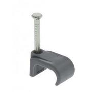 Unicrimp Flat Cable Clips for 2.5mm Twin & Earth 6 x 10mm (Pack of 100) - Grey