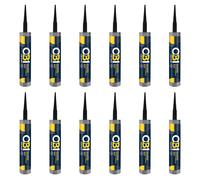 OB1 Multi-Surface Construction Sealant and Adhesive Black Pack of 12