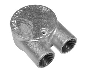 Unicrimp QCBU225G 25mm 2 Way 'U' Galvanised Conduit Box