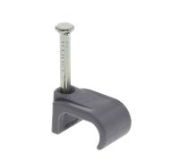 Unicrimp QFC6 7mmx14mm Grey Flat Cable Clips for 4-6mm² T&E Cable (Pack 100)