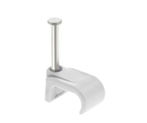 Unicrimp QFWC5 6mmx10mm White Flat Cable Clips for 2.5mm² T&E Cable (Pack 100)