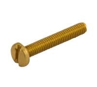 Unicrimp QMS35-50B M3.5 X 50mm Slotted Panhead Brass Machine Screws (100 Pack)